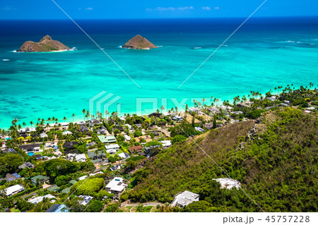 《ハワイ》ラニカイピルボックスの眺め・カイルア 45757228