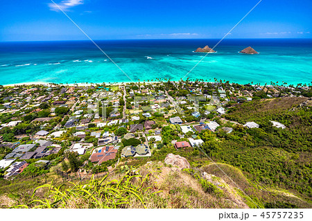 《ハワイ》ラニカイピルボックスの眺め・カイルア 45757235