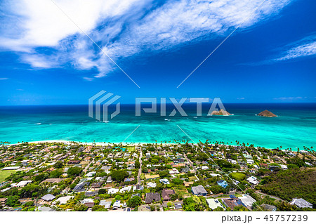 《ハワイ》ラニカイピルボックスの眺め・カイルア 45757239