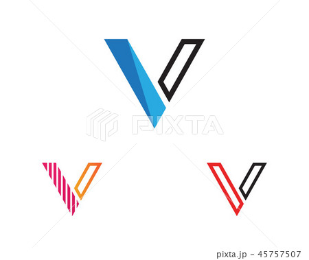V logo and symbol vector template icon 45757507