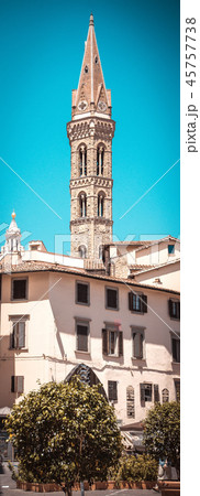 High narrown tower in Florence city in Italy 45757738