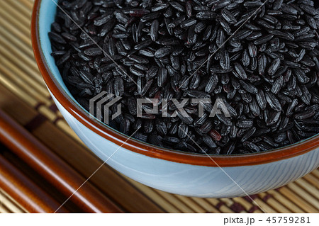 Black rice in a bowl Black rice in a bowl 45759281