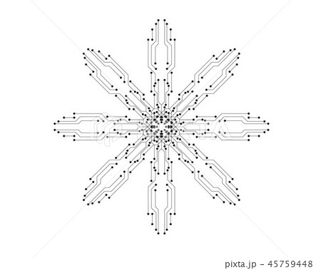 circuit illustration vector template line 45759448
