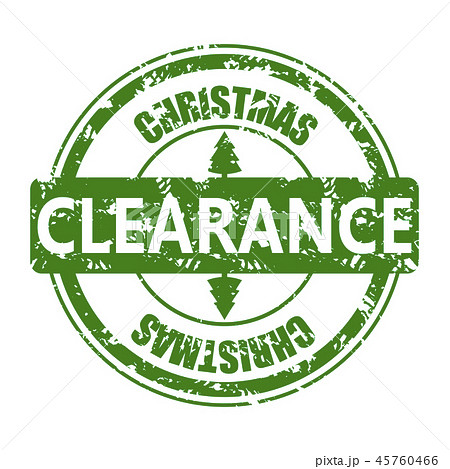 Clearance christmas rubber stamp isolated on white Clearance christmas rubber stamp isolated on white 45760466