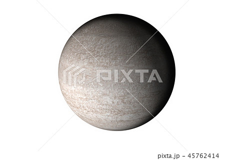 Rock dead planet  in the space isolated on white. 45762414
