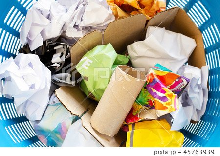 Waste papers in basket 45763939