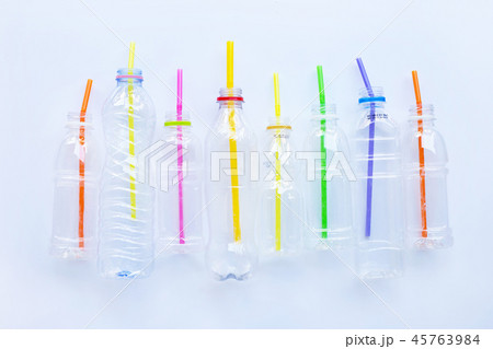 Plastic Waste Pollution, Plastic bottles, straws  45763984