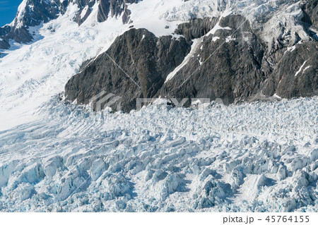 Frozen Fog glacier close up, New Zealand 45764155