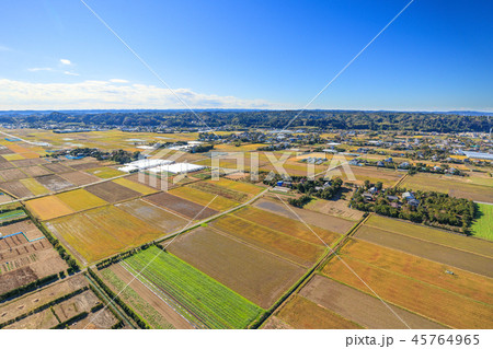 東京オリンピックサーフィン会場の町千葉県一宮町を空撮 東京オリンピックサーフィン会場の町千葉県一宮町を空撮 45764965