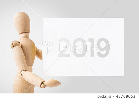 wooden mannequin hold board with 2019 45769053