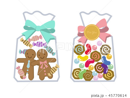 ジンジャーブレッドのイラスト ジンジャーマンクッキーのクリップアート キャンディとジンジャーマンのイラスト素材