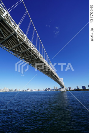都市風景　東京レインボーブリッジ 45770649