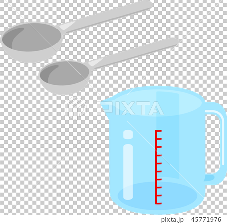 計量カップと計量スプーンのイラスト素材