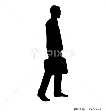 Businessman with briefcase step forward Man with 45772718