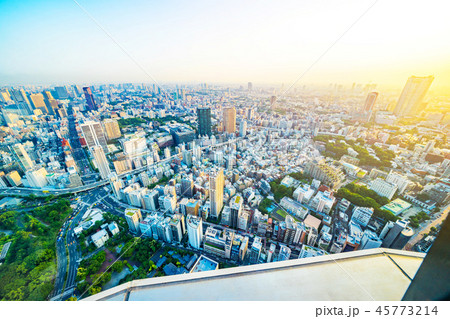 skyline aerial view in Tokyo, Japan skyline aerial view in Tokyo, Japan 45773214