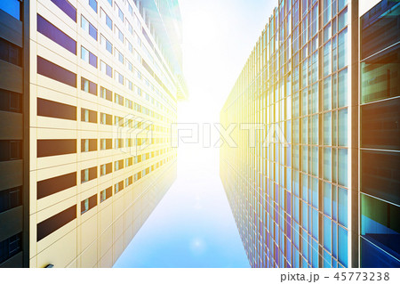 looking up view of city skyline in saitama, japan looking up view of city skyline in saitama, japan 45773238