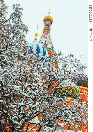 Winter, St. Basil's Cathedral on Red Square Winter, St. Basil's Cathedral on Red Square 45774185