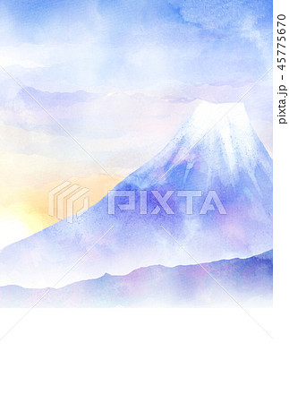 富士山背景のイラスト素材