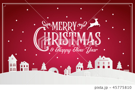 Merry Christmas and Happy New Year 2019 of snowy 45775810