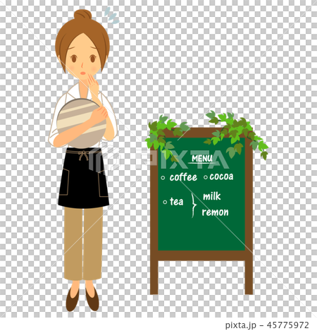 Occupation waitress impatient full body Occupation waitress impatient full body 45775972