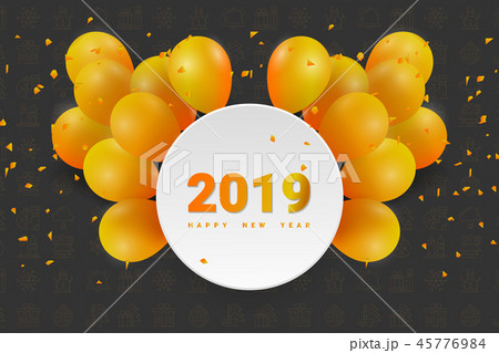 2019 Happy New Year or Christmas Background. 45776984