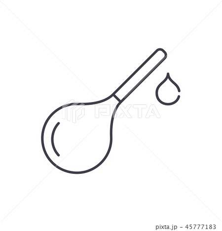Enema line icon concept. Enema vector linear illustration, symbol, sign Enema line icon concept. Enema vector linear illustration, symbol, sign 45777183