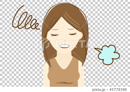 女性ＯＬ風ため息 45778390