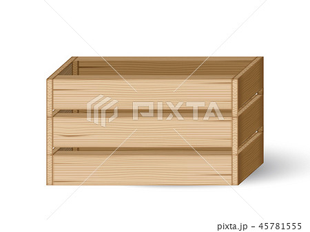 3D Mock up Realistic Wooden Crates or box 45781555