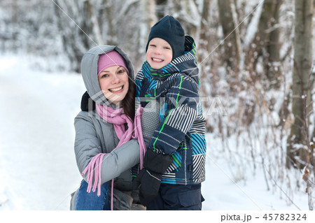 Mother and son. Mother and son. 45782324