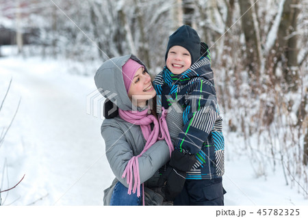 Mother and son. Mother and son. 45782325