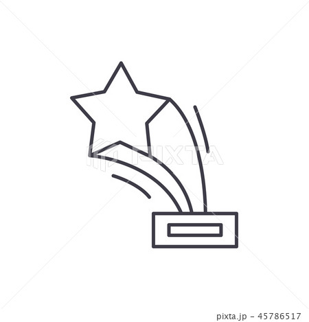 Star award line icon concept. Star award vector linear illustration, symbol, sign Star award line icon concept. Star award vector linear illustration, symbol, sign 45786517
