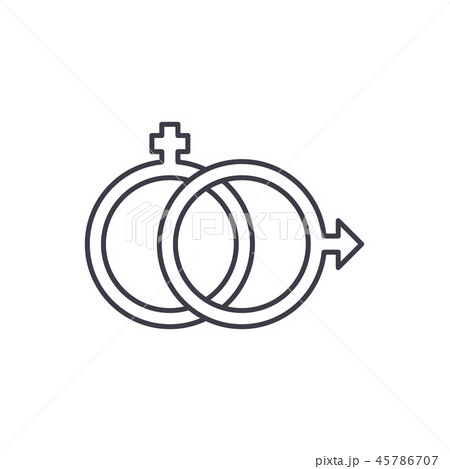 Sexology line icon concept. Sexology vector linear illustration, symbol, sign 45786707