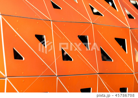 orange wall geometry decoration background. the texture 45786708