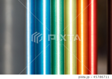 Pattern of different colored iron pipe. background 45786711