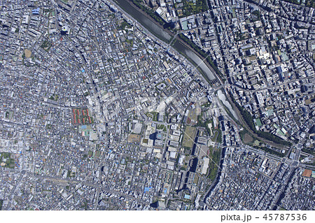 市ヶ谷駅上空/真俯瞰空撮 市ヶ谷駅上空/真俯瞰空撮 45787536