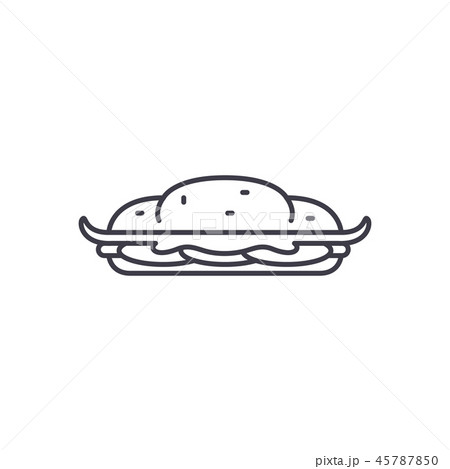 Cooking cake line icon concept. Cooking cake vector linear illustration, symbol, sign Cooking cake line icon concept. Cooking cake vector linear illustration, symbol, sign 45787850