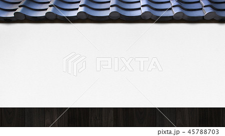 背景 壁 和 和風 和柄 瓦 屋根のイラスト素材