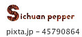The word Sichuan Pepper with dried sichuan pepper isolated on white 45790864