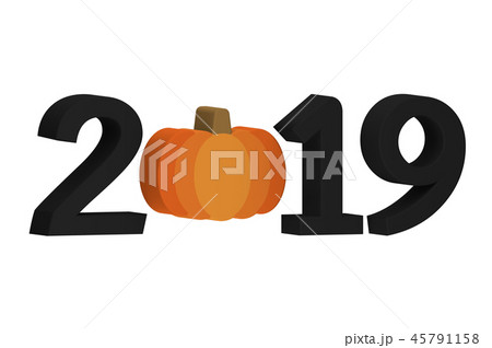 Halloween pumpkin with numbers for Happy Halloween 45791158