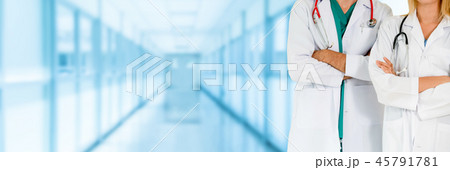 Doctors working with colleague in the hospital. 45791781