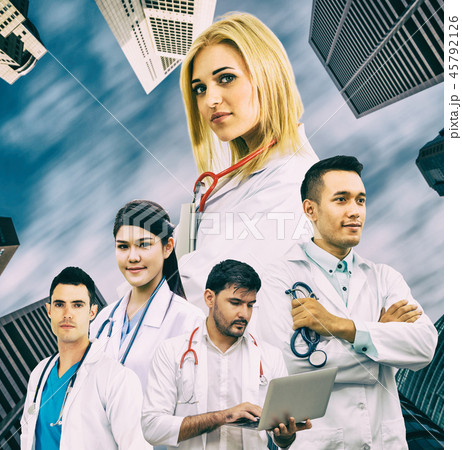 Medical and healthcare doctor people group. Medical and healthcare doctor people group. 45792126