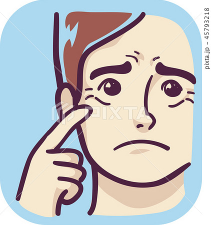 Man Symptom Wrinkles Illustration Man Symptom Wrinkles Illustration 45793218
