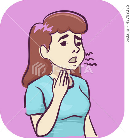 Symptoms Hoarse Voice Illustration 45793225