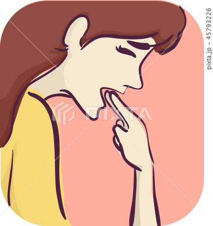 Symptoms Force Vomit Illustration 45793226
