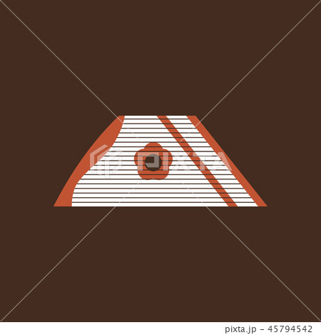 Gusli flat vector icon. Folk music instrument 45794542