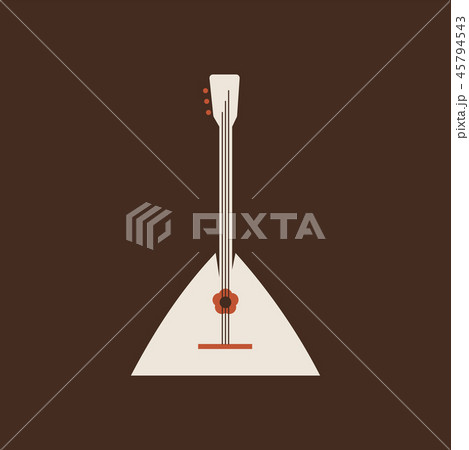 Balalaika flat vector icon. Folk music instrument 45794543