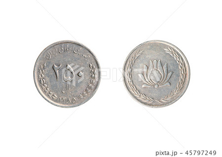 Two hundred fifty Iranian rial coin. Grenadine Blossom within Wreath 45797249