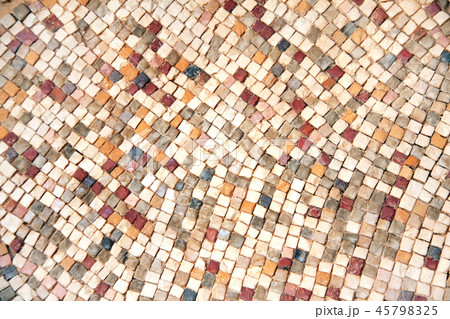 Detail of ancient byzantine stone tile mosaics Detail of ancient byzantine stone tile mosaics 45798325