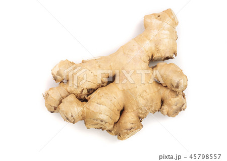 fresh Ginger root isolated on white background 45798557