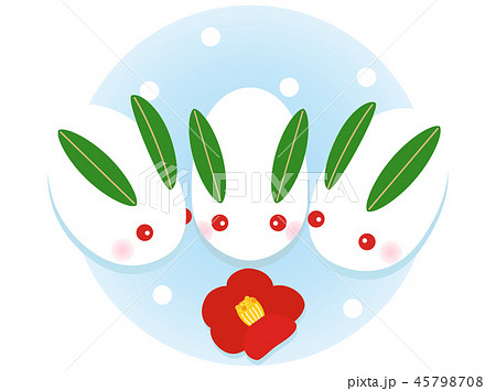 雪うさぎ4のイラスト素材
